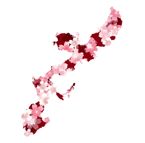 Okinawa　spring cherry blossoms — Stok Vektör